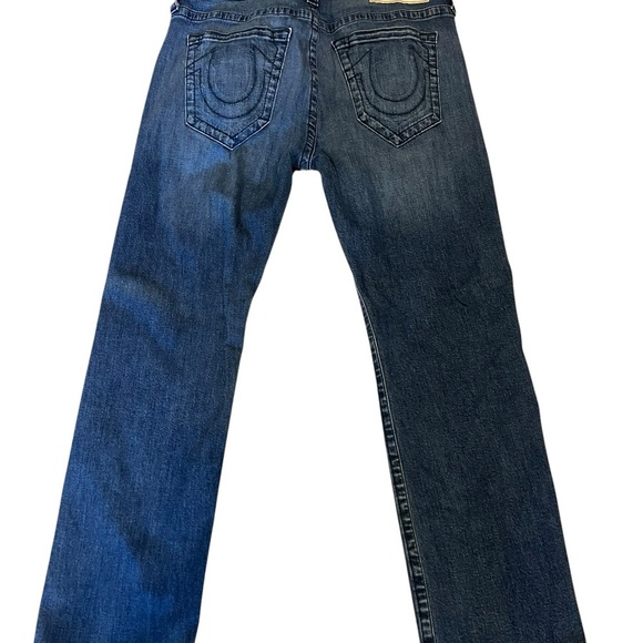 True Religion Men's Straight Blue Jeans - Picture 3 of 4
